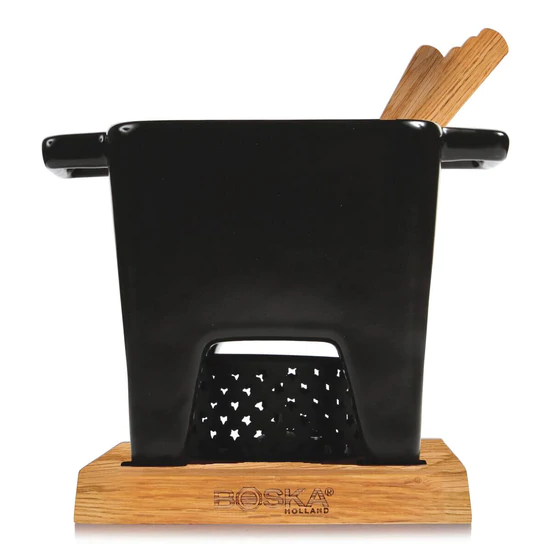 Ustensile de Bucatarie - Set Fondue Branza Boska Negru 4 Pers