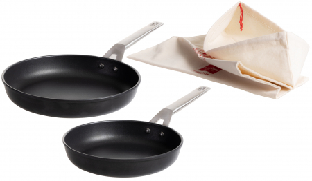 Ustensile de Bucatarie - Set Tigaie Valira Aire Black Ø 24 & 28 cm - 2 Bucuri
