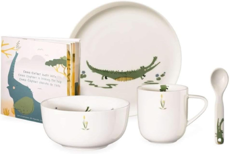 Noutati Gourmetto - Set vesela pentru copii ASA 5 piese, Croco Crocodile