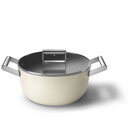 SMEG Caserola cu capac Crema Mat - Ø 24 cm / 4,6 Litri [3]