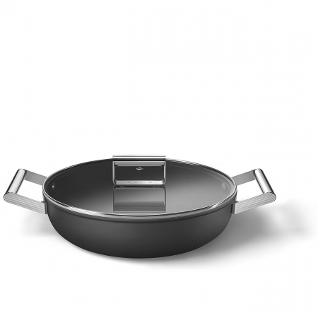 SMEG Caserola Cu Capac Negru Mat - Ø 28 cm / 3,7 Litri [3]