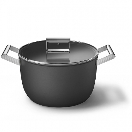 SMEG Vas cu capac Negru Mat - Ø 26 cm / 7,7 Litri [3]
