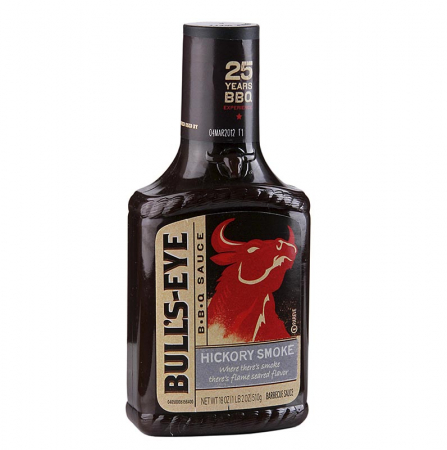 Bacanie - Sos BBQ Bull's Eye Stil fum Hickory, gust intens de fum, Kraft, 532 ml