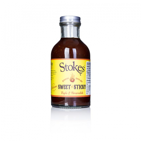 Bacanie - Sos BBQ dulce si lipicios cu hrean, Stokes, 250ml