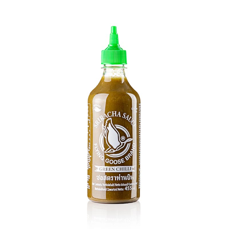 Bacanie - Sos Chili Sriracha, Ardei iute verzi, Flying Goose, 455 ml