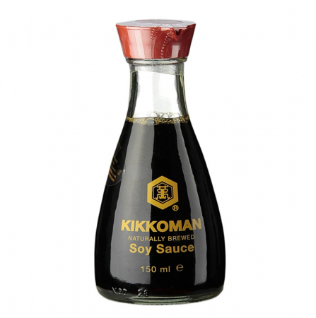 Bucatarie asiatica si etnica - Sos de soia - Shoyu, Kikkoman, sticla de masa cu duza, Japonia, 150 ml