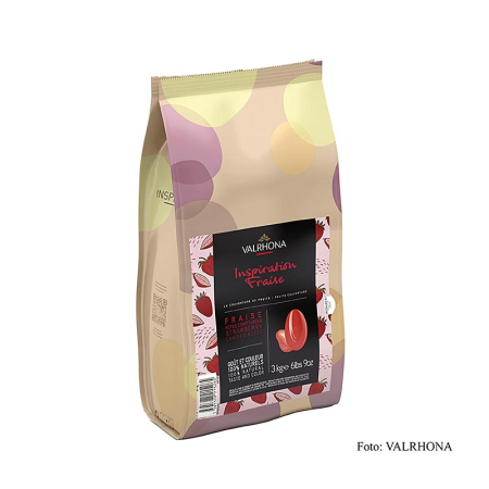 Ciocolata speciala - Specialitate de capsuni cu unt de cacao, Inspiration Strawberry, 3 kg