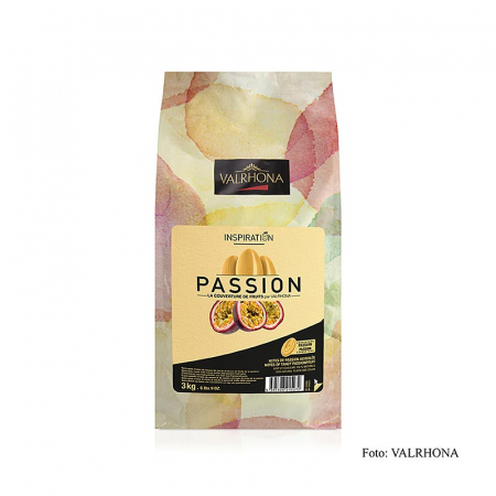 Ciocolata speciala - Specialitate de fructul pasiunii cu unt de cacao, Inspiration passion fruit, 3 kg