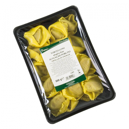Bacanie - Tortelloni proaspete cu ou și umplutură de ricotta și porcini, 500 g