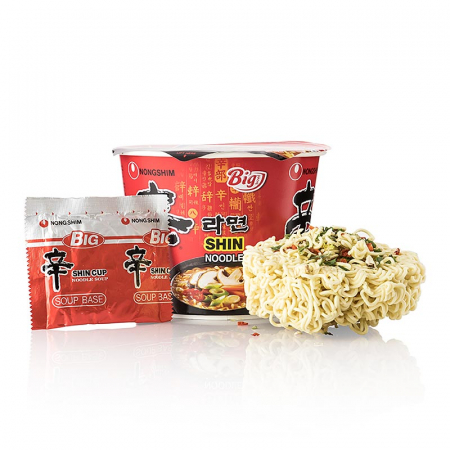 Bucatarie asiatica si etnica - Taitei Instant Cup Ramyun Shini Big Bowl, foarte picant, Nong Shim, 114 g