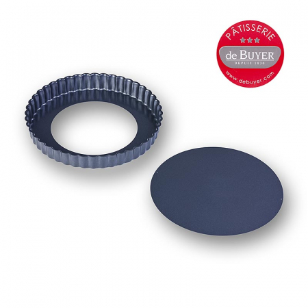 Tava pentru tarta De Buyer, rotunda, ø19,8 cm, cu baza detasabila, 1 buc [0]