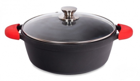 Ustensile de Bucatarie - Tigaie inalta Valira cu capac Aire Black ⌀ 28 cm