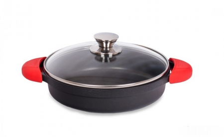 Ustensile de Bucatarie - Tigaie Valira cu capac Aire Black ⌀ 24 cm