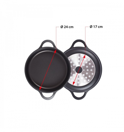 Tigaie Valira cu capac Aire Black ⌀ 24 cm [2]