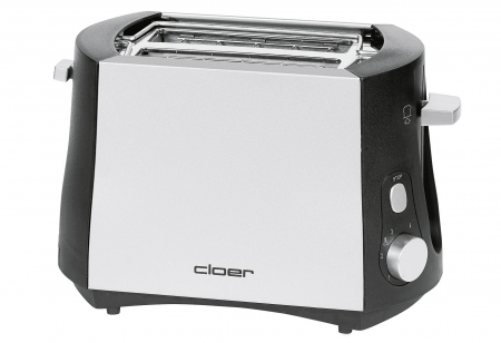 Ustensile de Bucatarie - Toaster CLOER 3410 2 felii crom/negru