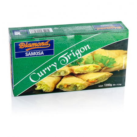 Dim Sum - Trigoane de curry, cu legume, samosa, congelat, Diamond, 1,2 kg, 96 x 12,5g