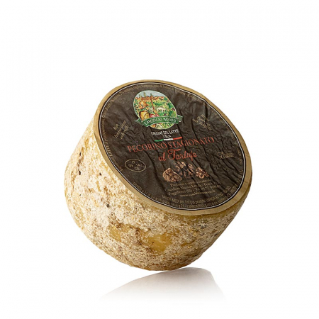Branzeturi - Pecorino „Tartuffo” Premium, branza de oaie cu trufe, maturată 5 luni, cca 650 g
