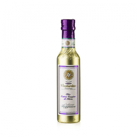 Bacanie - Ulei de masline extravirgin, 100% masline Taggiasca, in folie aurie, Venturino, 250 ml