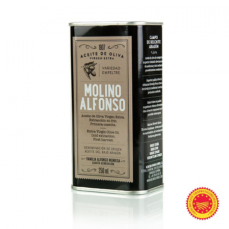 Bacanie - Ulei de masline extravirgin, Bajo Aragon DOP/DOP, 100% Empeltre, Molino Alfonso, 250 ml