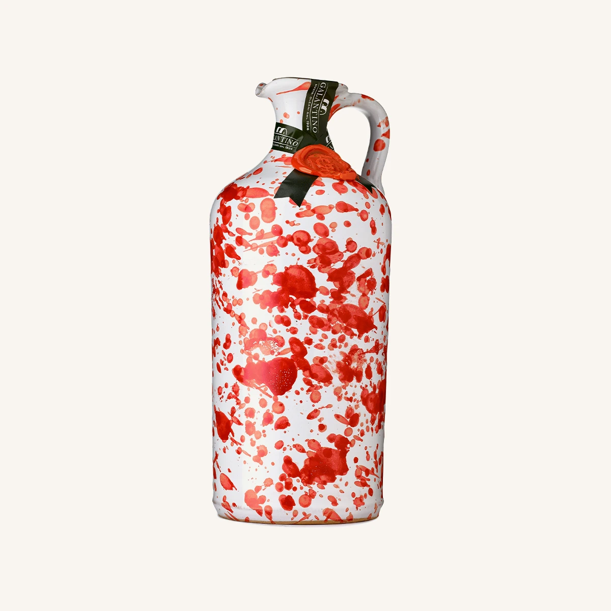 Bacanie - Ulei de masline extravirgin, borcan ceramic, Fantasia Rosso, 500 ml