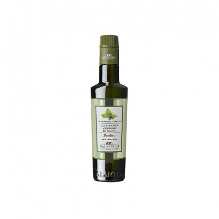 Bacanie - Ulei de masline extravirgin, cu busuioc - Basilicolio, Galantino, 250 ml