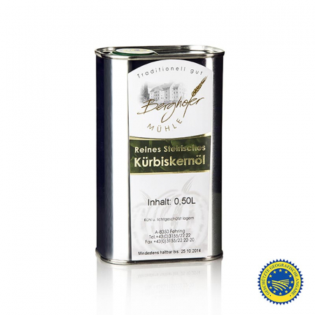 Uleiuri speciale/presate la rece - Ulei din seminte de dovleac din Styria IGP, 100% pur, 500 ml