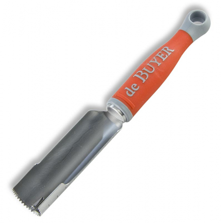 Ustensila pentru indepartarea samburilo, De Buyer Universal, ø 30mm, 11cm lungime, otel inoxidabil/plastic rosu, 1 buc [0]