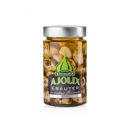 Conserve - Usturoi in marinata de plante, ierburi Ajolix, Dittmann, 230 g