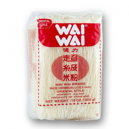 Bucatarie asiatica si etnica - Vermicelli de orez, fin, Wai Wai, 400 g