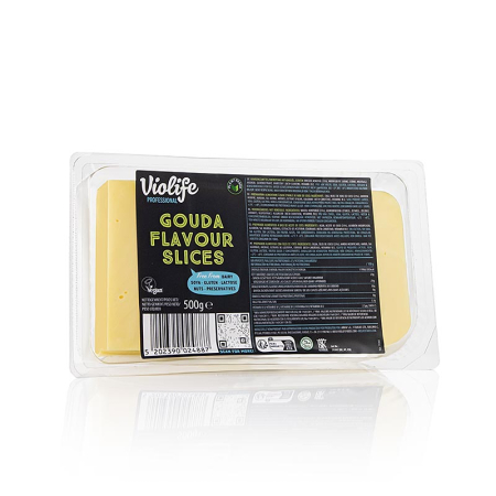 Vegetariene si Vegane - Violife - aroma de Gouda, feliata, alternativa vegana la branza, 500 g