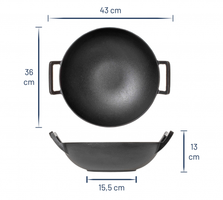 Wok din fonta Jay Hill 36 cm [4]