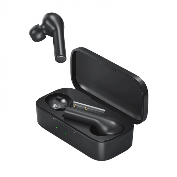 Casti wireless HiFi semi-in-ear QCY T5S TWS cu cutie de incarcare si transport de 600mAh, Game mode, Bluetooth v5.0, DSP, IPX5, Negru [3]