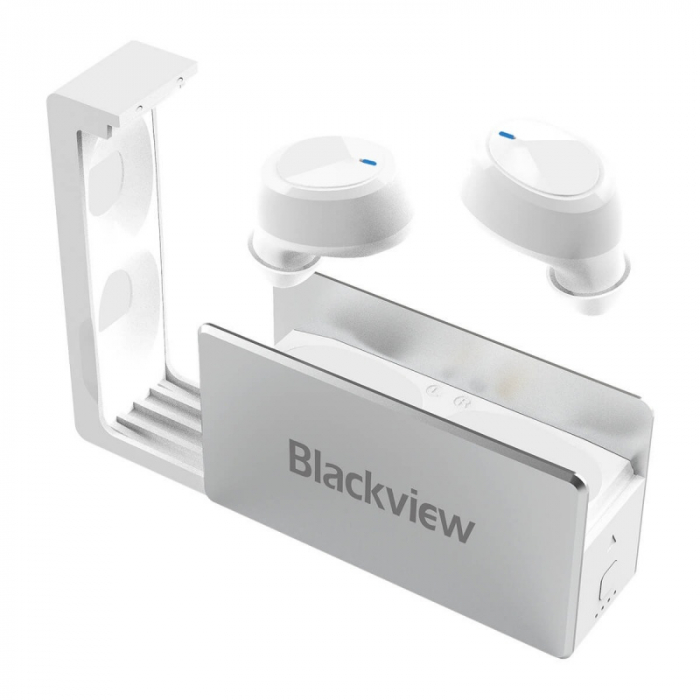 Casti wireless in-ear Blackview AirBuds 2 TWS Alb, Control tactil si vocal, Bluetooth v5.0, Master-Slave Switch, Reducere zgomot [6]