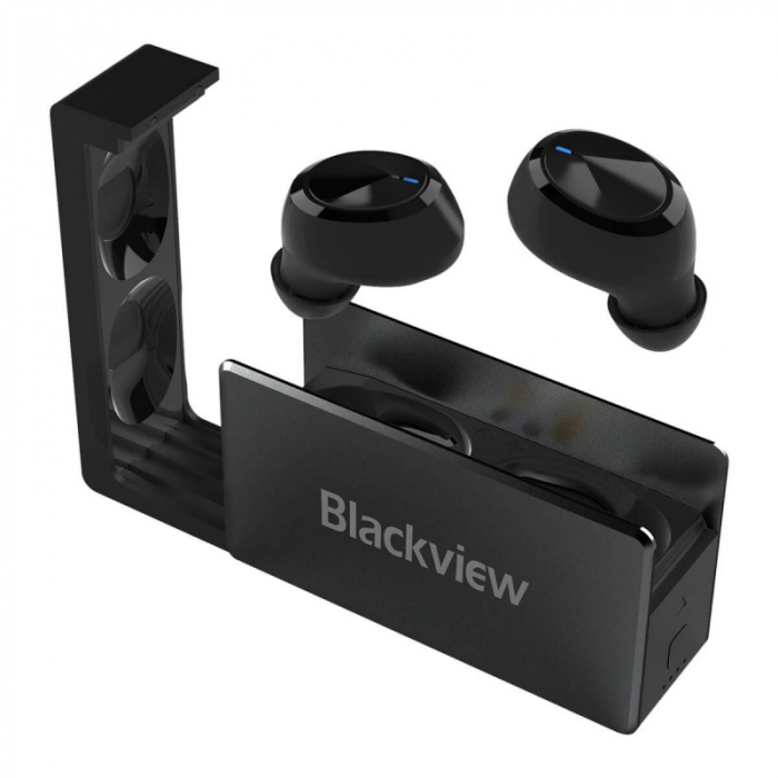 Casti wireless in-ear Blackview AirBuds 2 TWS Negru, Control tactil si vocal, Bluetooth v5.0, Master-Slave Switch, Reducere zgomot [1]