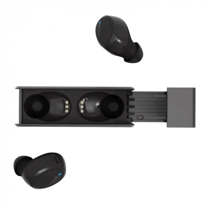 Casti wireless in-ear Blackview AirBuds 2 TWS Negru, Control tactil si vocal, Bluetooth v5.0, Master-Slave Switch, Reducere zgomot [9]