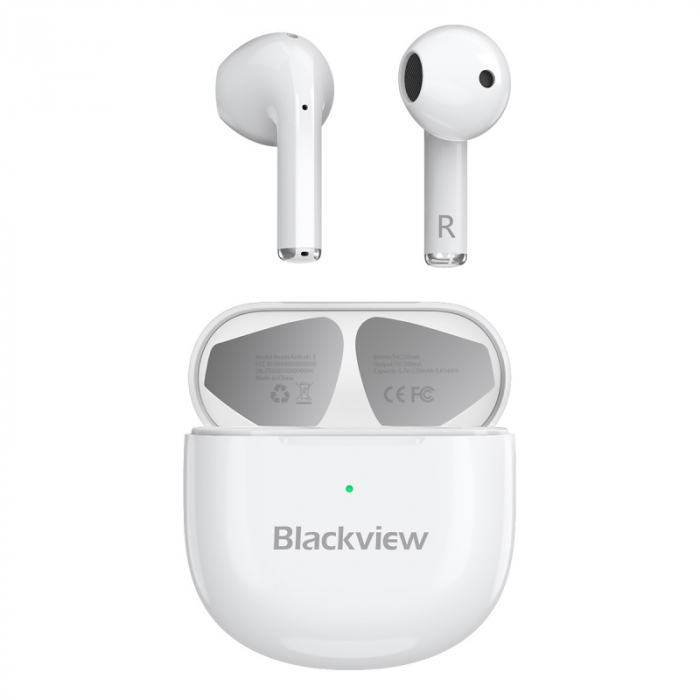 Casti wireless semi-in-ear Blackview AirBuds 3 Alb cu cutie de incarcare, DSP, Control tactil si vocal, Bluetooth v5.1, Master-Slave Switch [2]