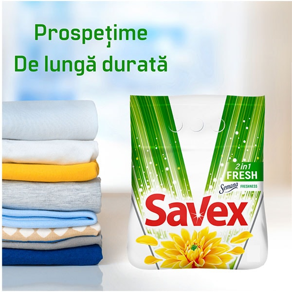 Pachet detergent automat Savex Parfume 2 in 1 Fresh, 3 x 20 kg, 600 spalari [5]