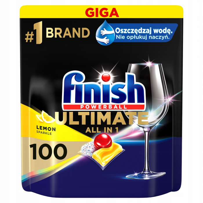 Detergent capsule pentru masina de spalat vase Finish All in 1 Ultimate Lemon, 100 tablete [1]