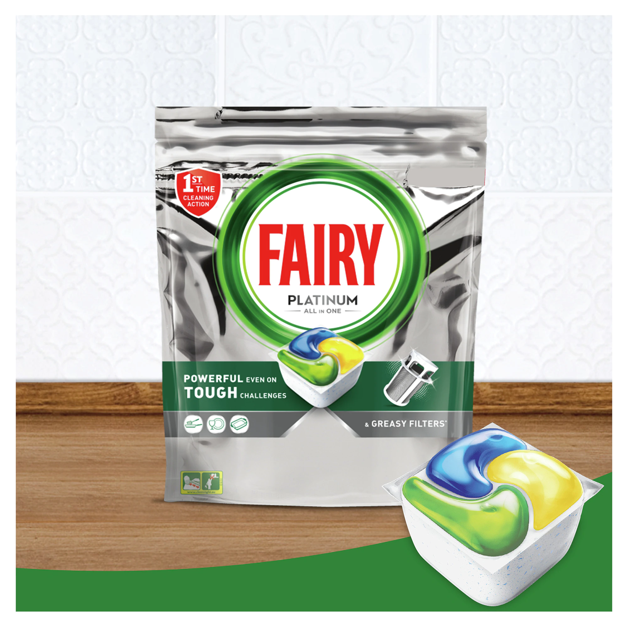 Pachet detergent pentru masina de spalat vase Fairy Platinum, 2 x 100 spalari [3]