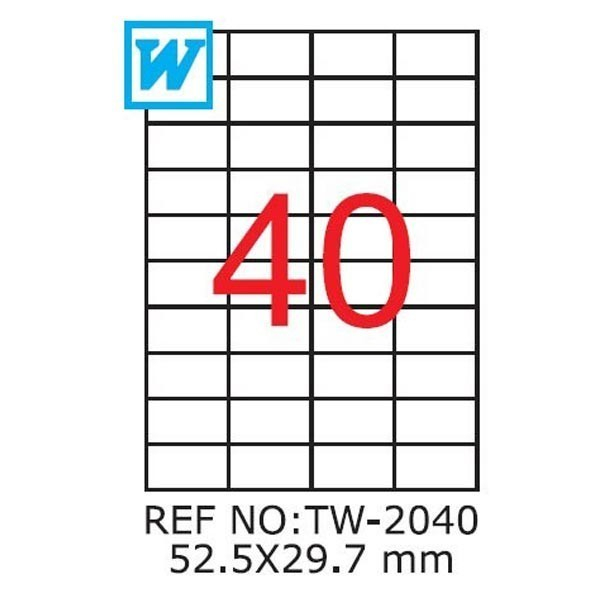 Etichete A4  TW 2040, 52,5 x 29,7mm [1]