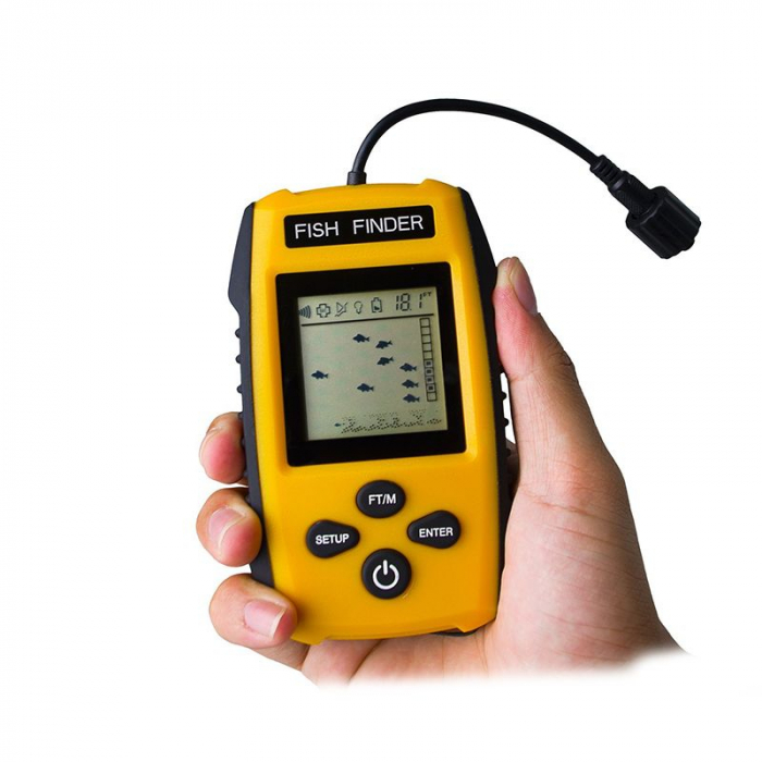 Fish Finder Portabil - sonar pentru pescuit , Senzor Adancime 100m, Pentru pescuitul la mare, lac, rau si balta [4]