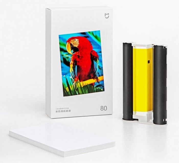 Hartie de printare pentru Xiaomi Mijia AirPrint, 80 de bucati, 6 inch, Anti-umezeala, Anti-amprenta, 2 cartuse [1]