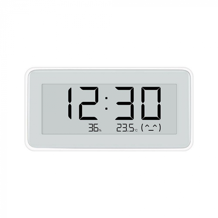 Higrometru Xiaomi Mijia Digital cu ceas, Ecran LCD E-Ink 3.7 inch, Bluetooth, Senzori de temperatura si umiditate [1]