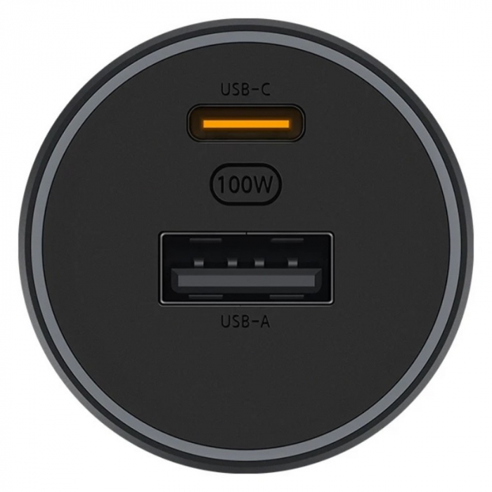 Incarcator auto Xiaomi 1A1C Fast Charging Version Negru, 100W USB Type-C, USB-A, Inel luminos cu 4 culori [4]
