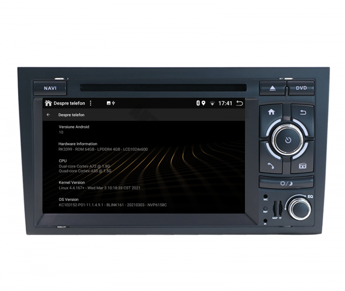 Navigatie Audi A4, Android 10, HEXACORE|PX6| / 4GB RAM + 64GB ROM, 7 Inch cu DVD - AD-BGBAUDIA4P6-D [15]