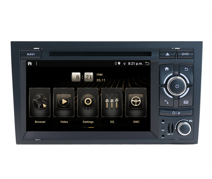 Navigatie Audi A4, Android 10, HEXACORE|PX6| / 4GB RAM + 64GB ROM, 7 Inch cu DVD - AD-BGBAUDIA4P6-D [3]