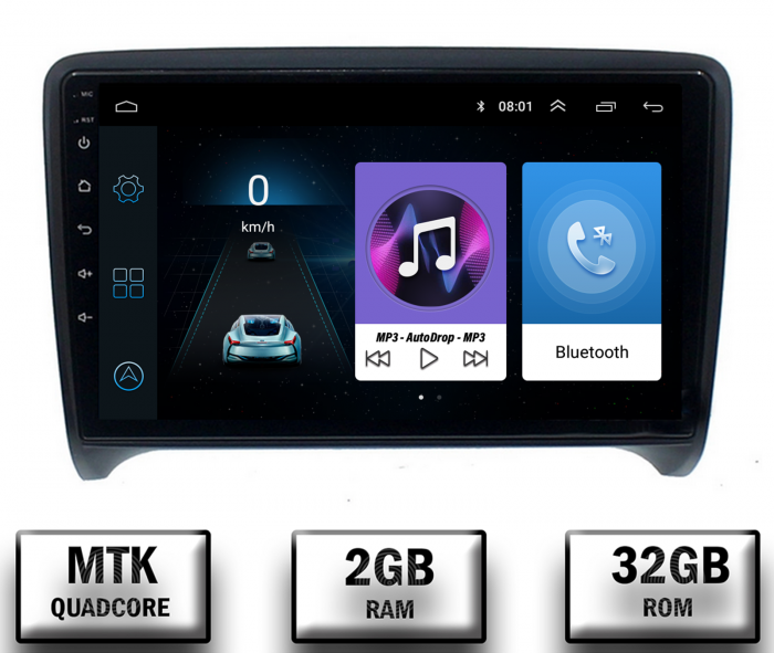 Navigatie Audi TT, Android 9.1, QUADCORE|MTK| / 2GB RAM + 32 ROM, 9 Inch - AD-BGPAUDITTMTK2GB [1]