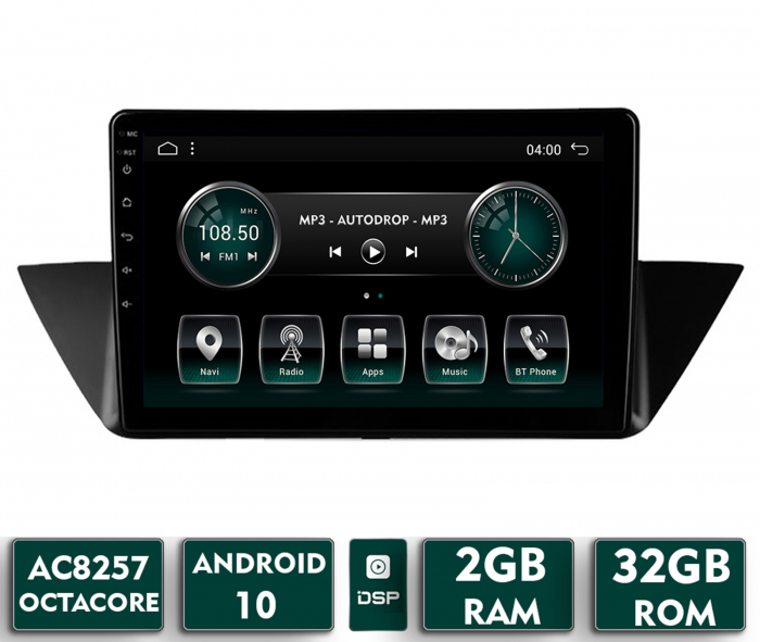 Navigatie BMW X1 (2009-2015), Android 10, OCTACORE|AC8257| / 2GB RAM + 32GB ROM, 10.1 Inch - AD-BGABMWX12AC [1]