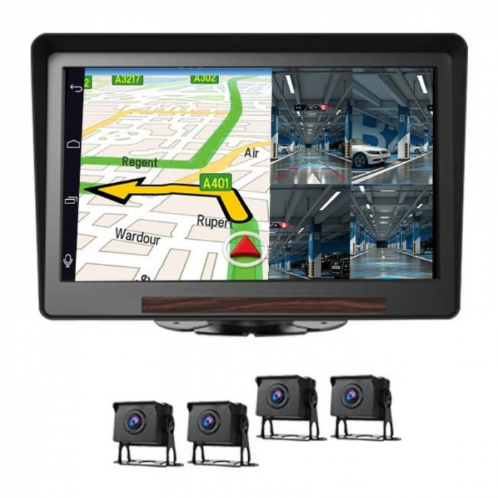 Navigatie pentru camioane DVR STAR K20, 4G, IPS 10.1", 4 camere, QuadCore, 2GB RAM, 32GB ROM, Android 9, GPS, camion, tir [1]