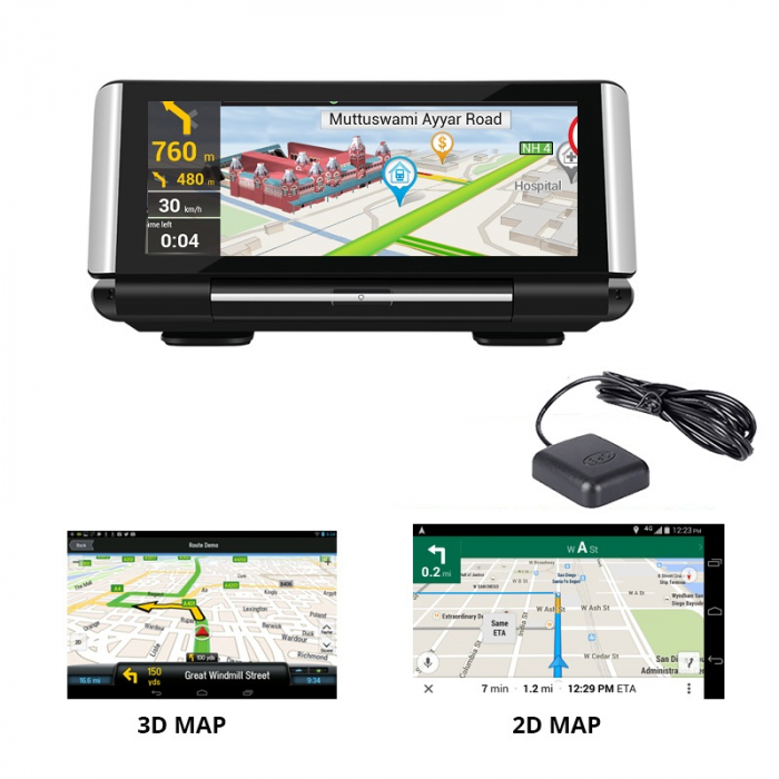 Navigator pentru bord Star P7 DVR FHD, 4G, IPS 7", 2GB RAM, 16GB ROM, Android 8.1, GPS, ADAS Plus, Wi-Fi, Bluetooth, Camera fata/spate [5]